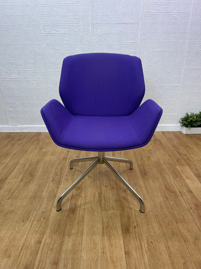 Boss Design Kruze Purple Swivel Tub Chair / Reception / Lounge - UK DELIVERY