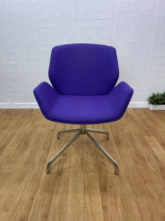 Boss Design Kruze Purple Swivel Tub Chair / Reception / Lounge - UK DELIVERY