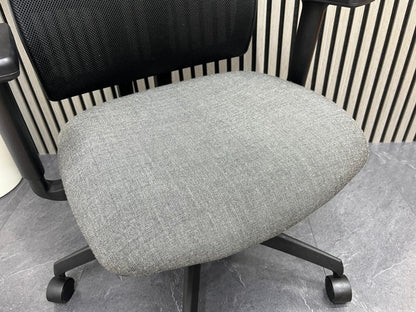 Boss Design Felix Ergonomic Office Chair Grey Fabric | Swivel Task Chair UK Delivery