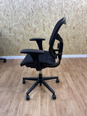 Ergohuman Enjoy* Operator Chair, Adjustable, Black Mesh- 4D Armrests-UK DELIVERY
