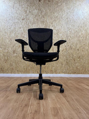 Ergohuman Enjoy* Operator Chair, Adjustable, Black Mesh- 4D Armrests-UK DELIVERY