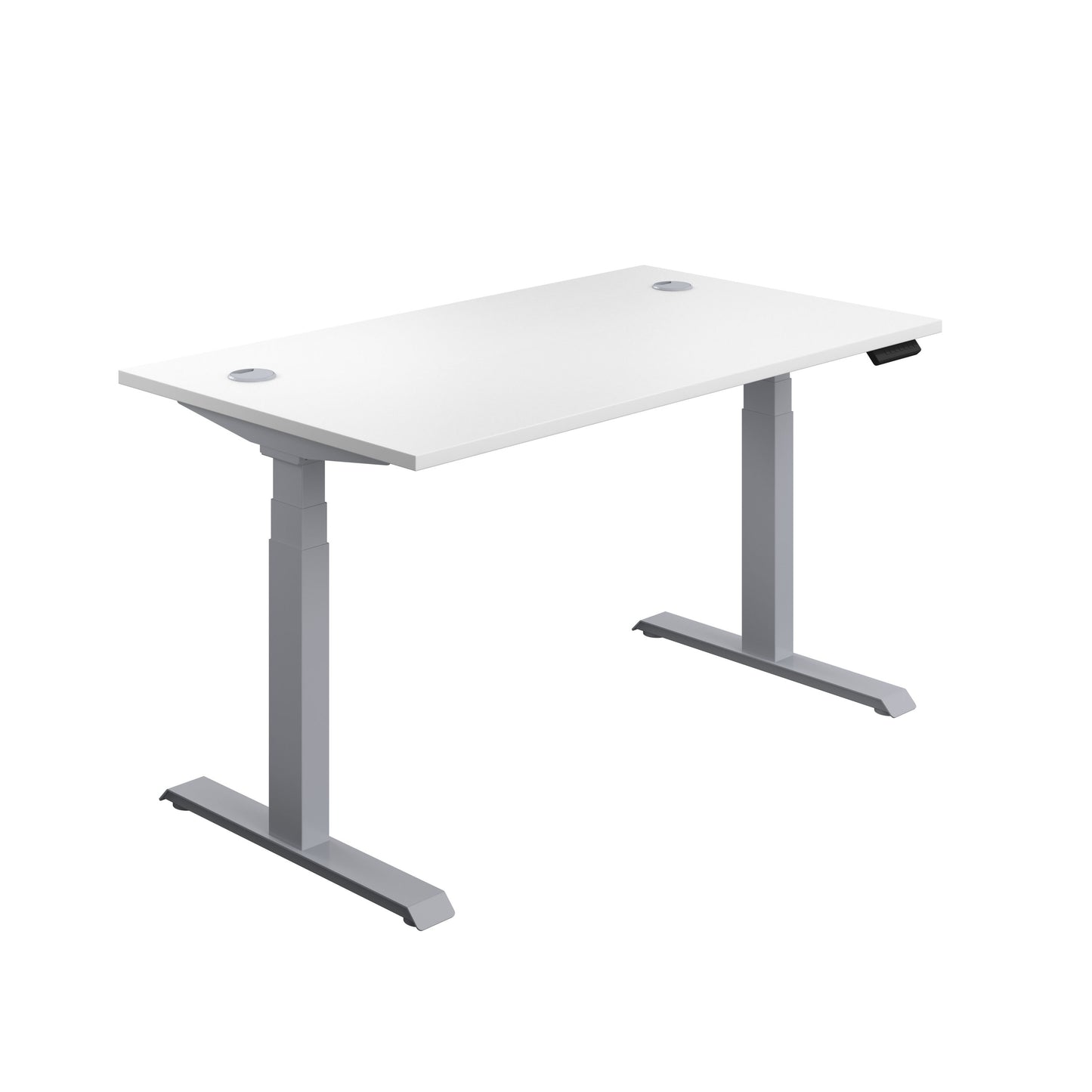 Aztec|Dual Motor|Sit Stand Desk|1800x800|White-Silver