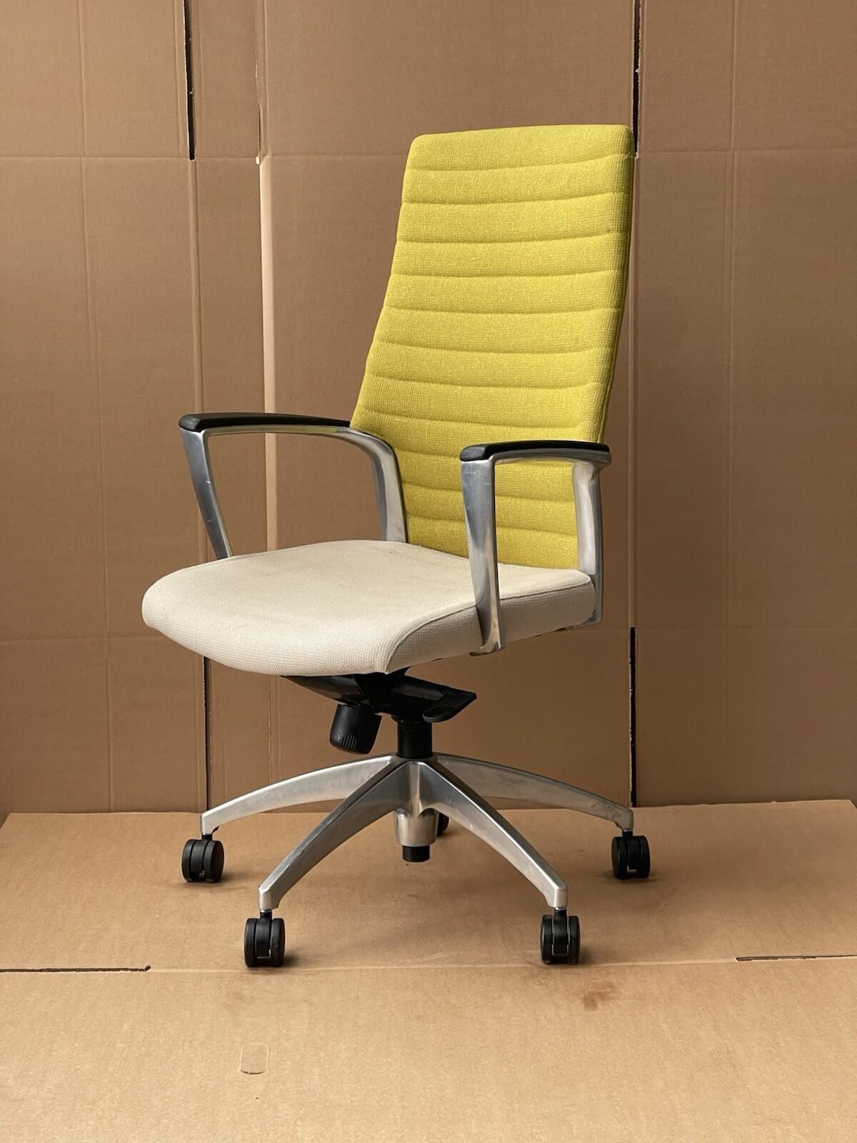 Global Accord  Adjustable Office Chair-Lime/cream White - (RRP$1334) UK Delivery