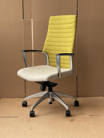 Global Accord  Adjustable Office Chair-Lime/cream White - (RRP$1334) UK Delivery