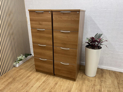Walnut filling cabinet with draws - CAN DELIVER LOCAL