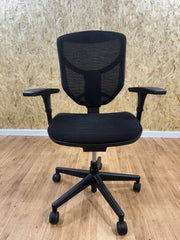Ergohuman Enjoy* Operator Chair, Adjustable, Black Mesh- 4D Armrests-UK DELIVERY