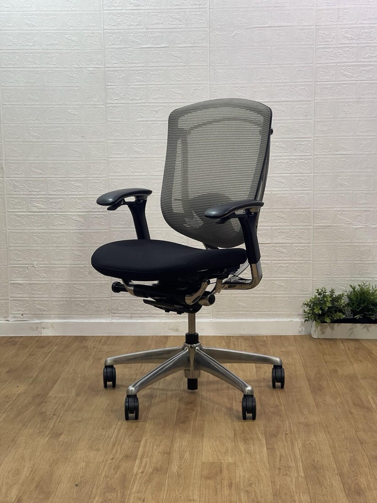 Okamura Contessa Seconda Office Chair   Polished Frame Fully Adjustable