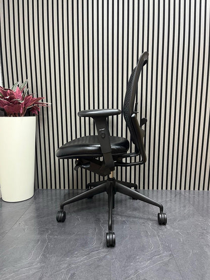 Orangebox Ara – Black Leather Seat– Lumbar Support –Rrp£759 - UK Delivery