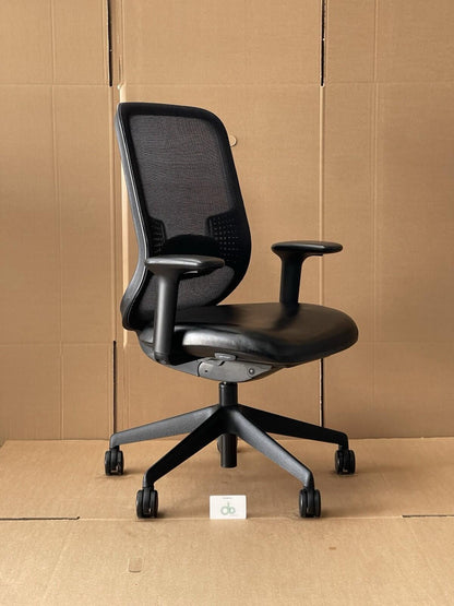 Orangebox Do Fully Adjustable Chair , Leather Seat - Many In Stock - UK Delivery