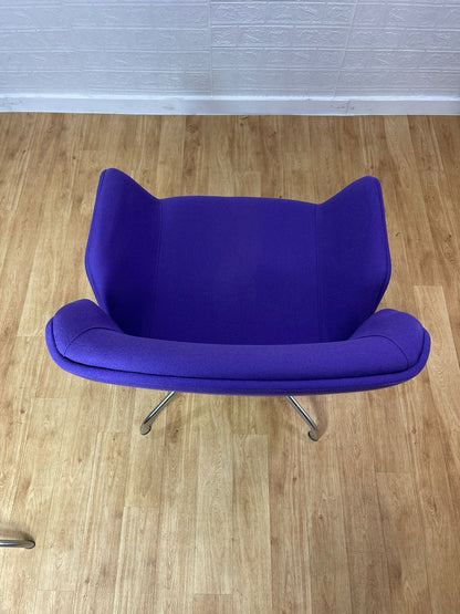 Boss Design Kruze Purple Swivel Tub Chair / Reception / Lounge - UK DELIVERY