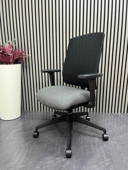 Boss Design Felix Ergonomic Office Chair Grey Fabric | Swivel Task Chair UK Delivery
