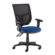 Wave Desk 1400mm With Steel 3 Drawer Wide Mobile Pedestal And Mesh Back PCB Operator Chair