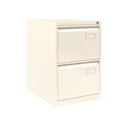 Bisley|2 Drawer|Steel|Standard Filing Cabinet|470x622x711|White