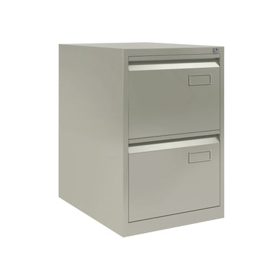 Bisley|2 Drawer|Steel|Standard Filing Cabinet|470x622x711|Goose Grey