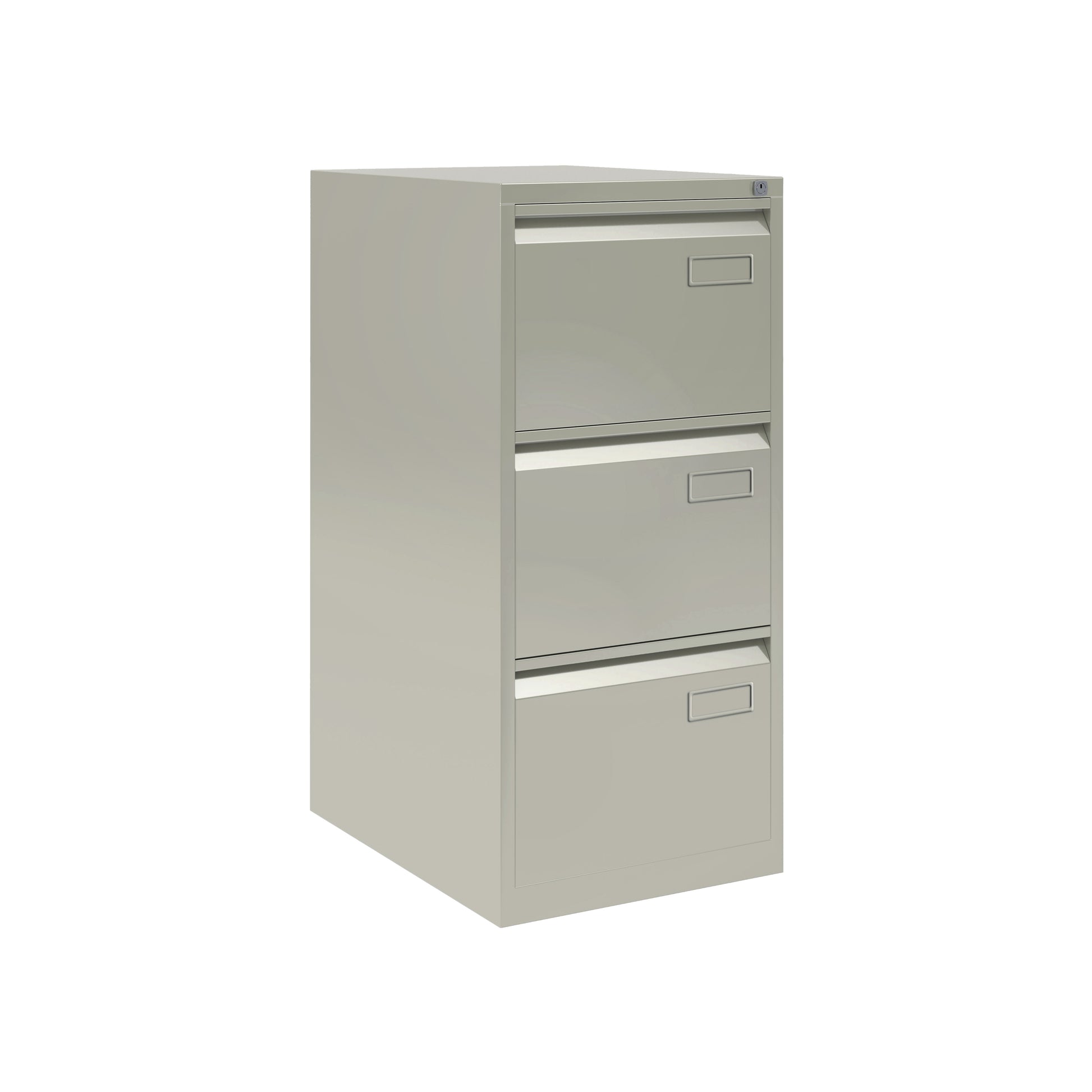 Bisley|3 Drawer|Steel|Standard Filing Cabinet|470x622x1016|Goose Grey