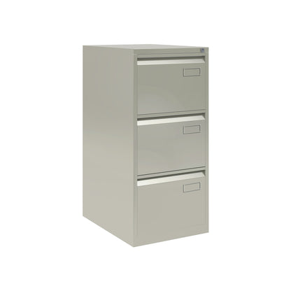 Bisley|3 Drawer|Steel|Standard Filing Cabinet|470x622x1016|Goose Grey