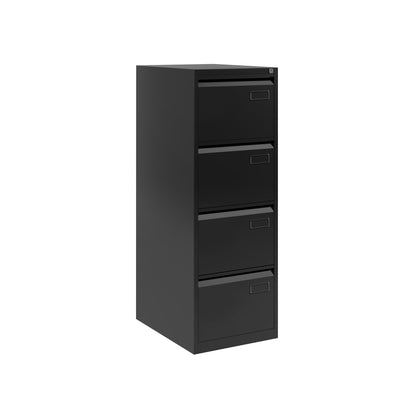 Bisley|4 Drawer|Steel|Standard Filing Cabinet|470x622x1321|Black