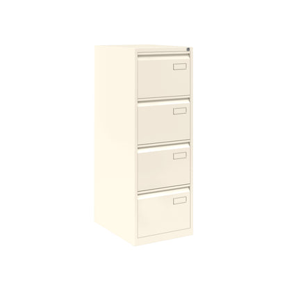 Bisley|4 Drawer|Steel|Standard Filing Cabinet|470x622x1321|White