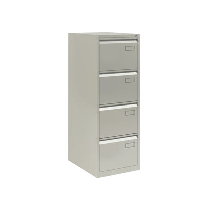 Bisley|4 Drawer|Steel|Standard Filing Cabinet|470x622x1321|Goose Grey