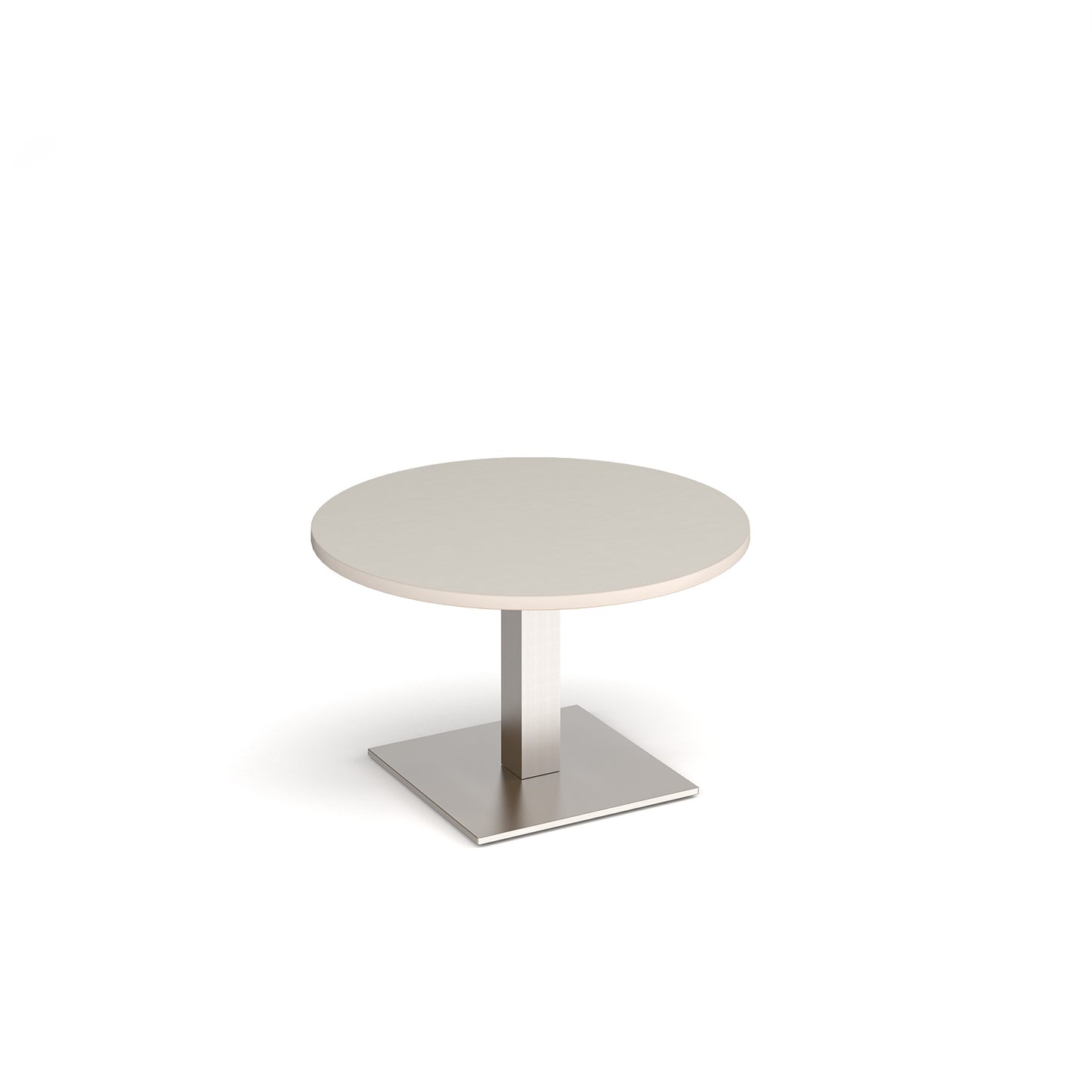 Brescia circular coffee table with flat square base - BCC800-BS-LG