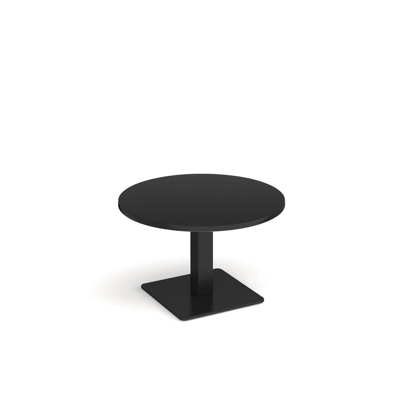 Brescia circular coffee table with flat square base - BCC800-K-BK