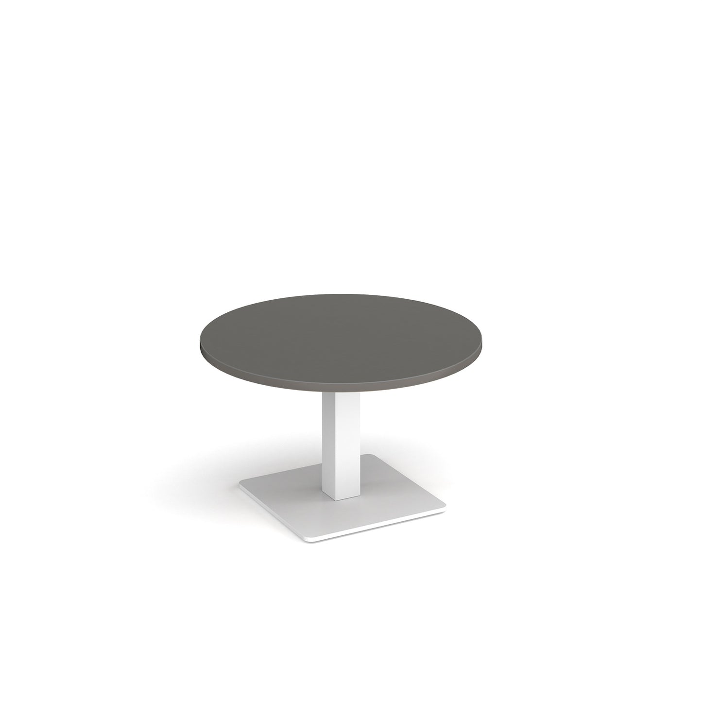 Brescia circular coffee table with flat square base - BCC800-WH-OG