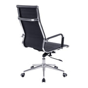 Aura – Contemporary High Back Bonded Leather Executive Armchair with Chrome Base