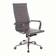 Aura – Contemporary High Back Bonded Leather Executive Armchair with Chrome Base