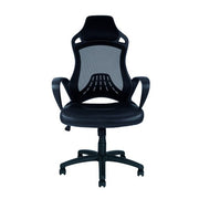 Ascot – Slim High Back Designer Mesh Armchair – Black