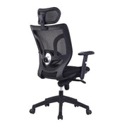 Newton – High Back Mesh Synchronous Executive Armchair with Integral Headrest – Black