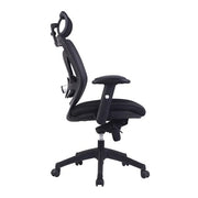 Newton – High Back Mesh Synchronous Executive Armchair with Integral Headrest – Black