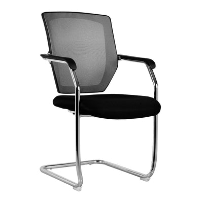 Nexus – Medium Back Two Tone Designer Mesh Visitor Chair with Sculptured Lumbar, Spine Support and Integrated Armrests