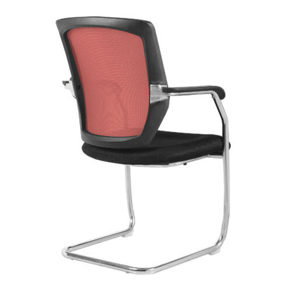Nexus – Medium Back Two Tone Designer Mesh Visitor Chair with Sculptured Lumbar, Spine Support and Integrated Armrests