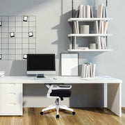 Oyster – Folding Mesh Chair with Upholstered Folding Arms, White Shell and White Nylon Base
