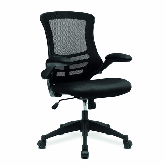Luna – Designer Medium Back Mesh Chair with Folding Arms
