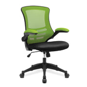 Luna – Designer Mesh Back Chair with Black Frame and Convenient Folding Arms