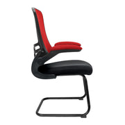 Luna - Best Selling Designer Cantilever Black Framed Mesh Chair with Folding Arms