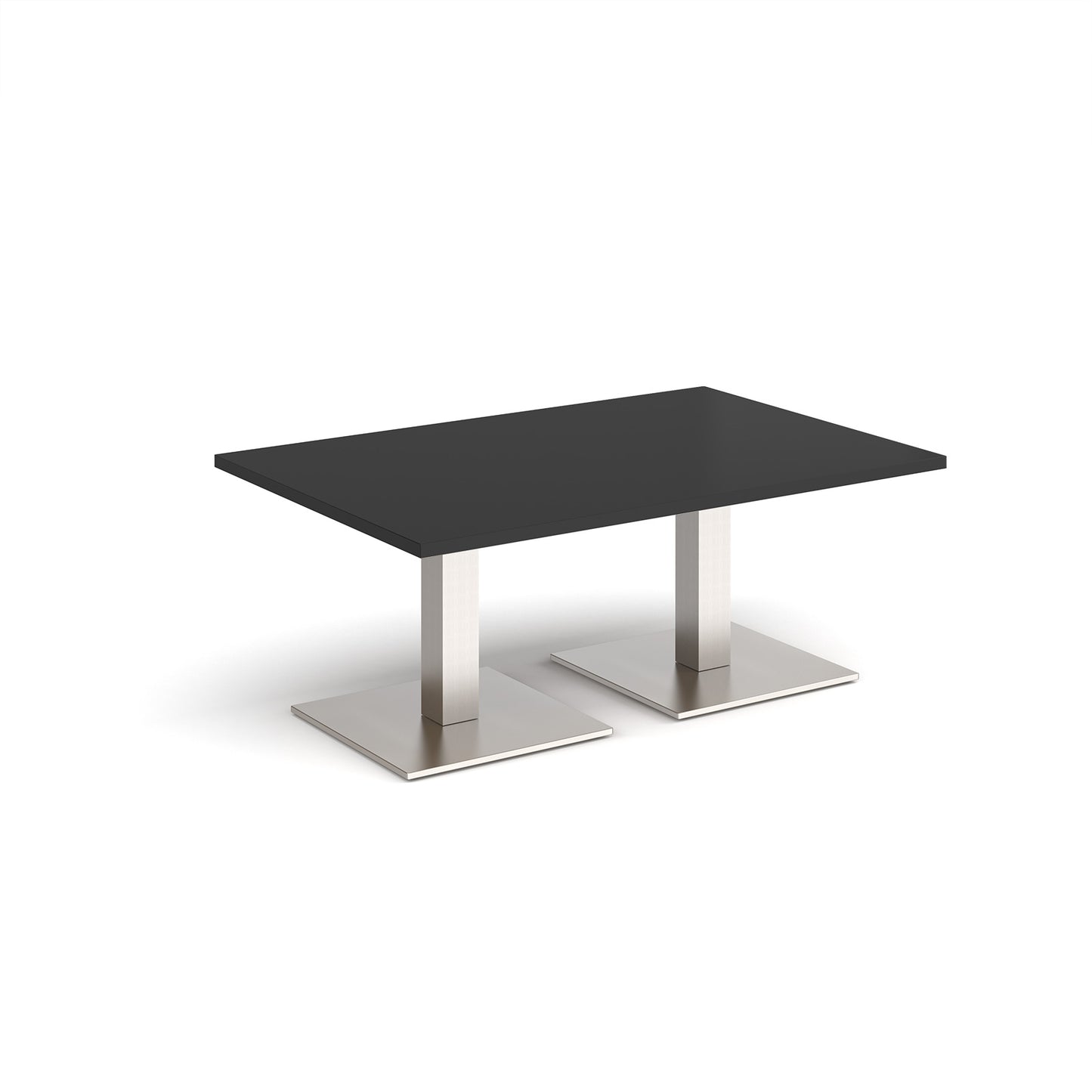 Brescia rectangular coffee table with square bases - BCR1200-BS-BK