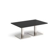 Brescia rectangular coffee table with square bases
