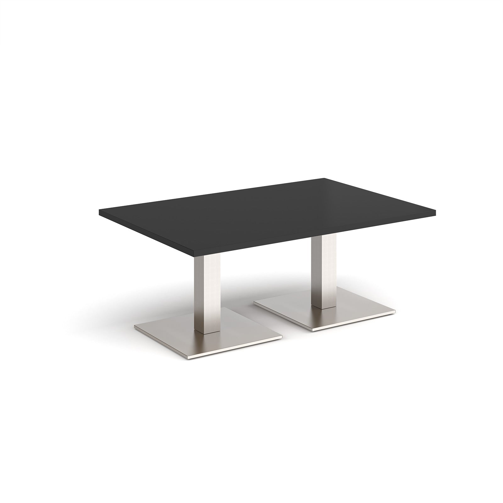 Brescia rectangular coffee table with square bases - BCR1200-BS-BK
