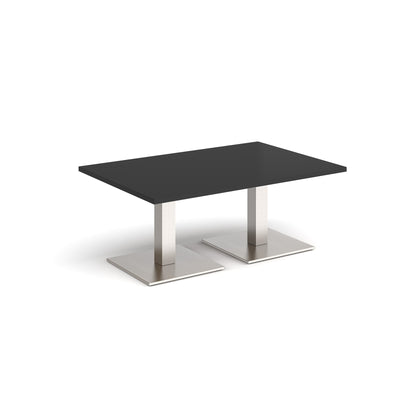 Brescia rectangular coffee table with square bases - BCR1200-BS-BK