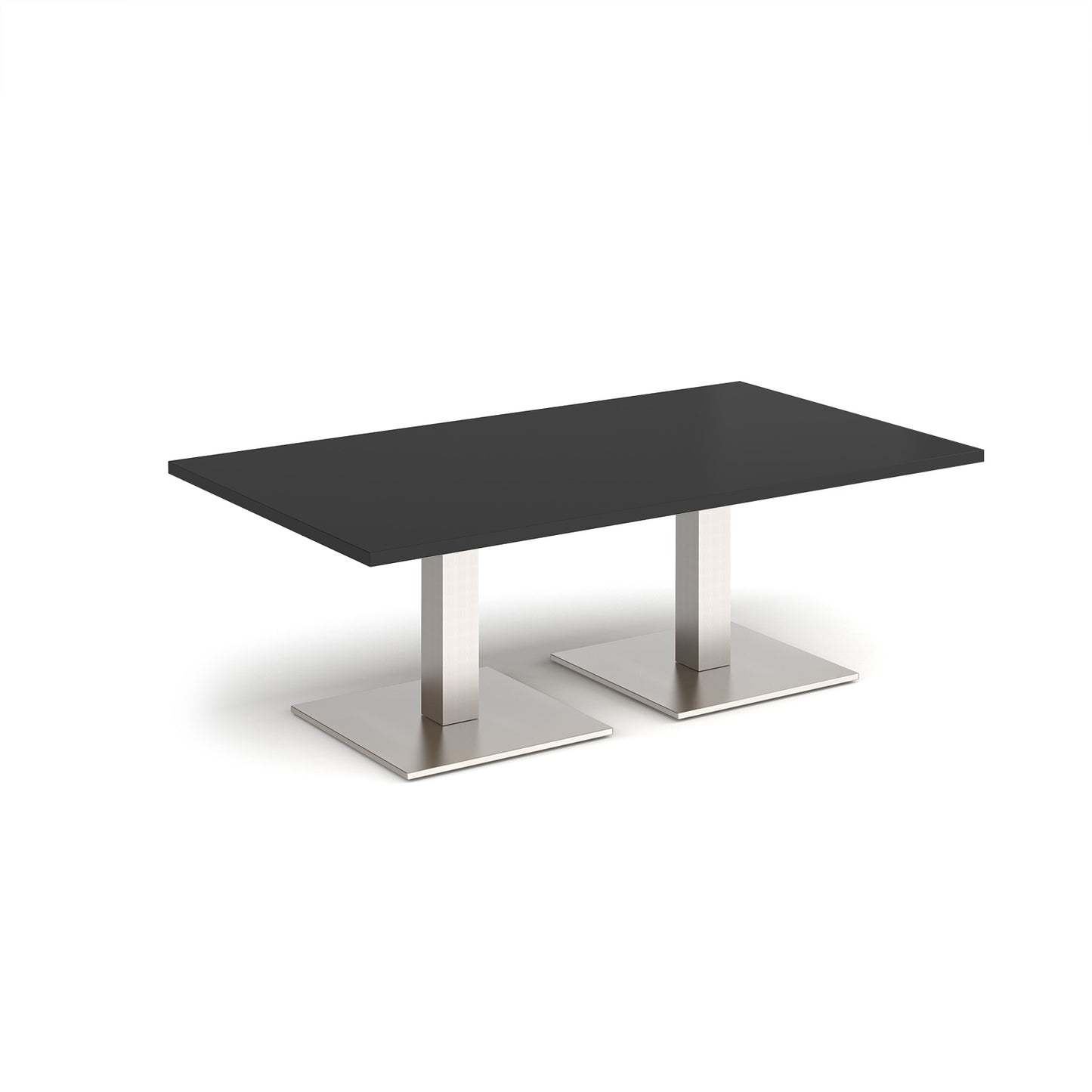 Brescia rectangular coffee table with square bases - BCR1400-BS-BK