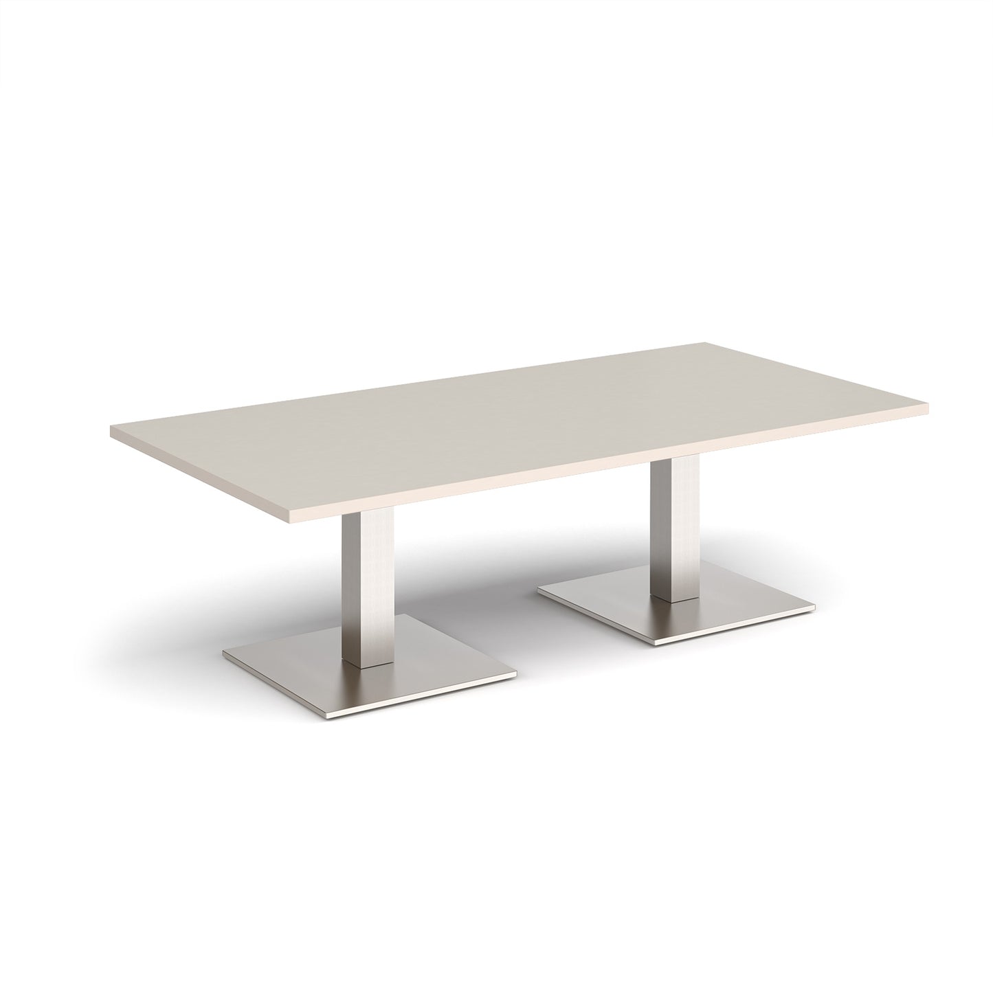 Brescia rectangular coffee table with square bases - BCR1600-BS-LG