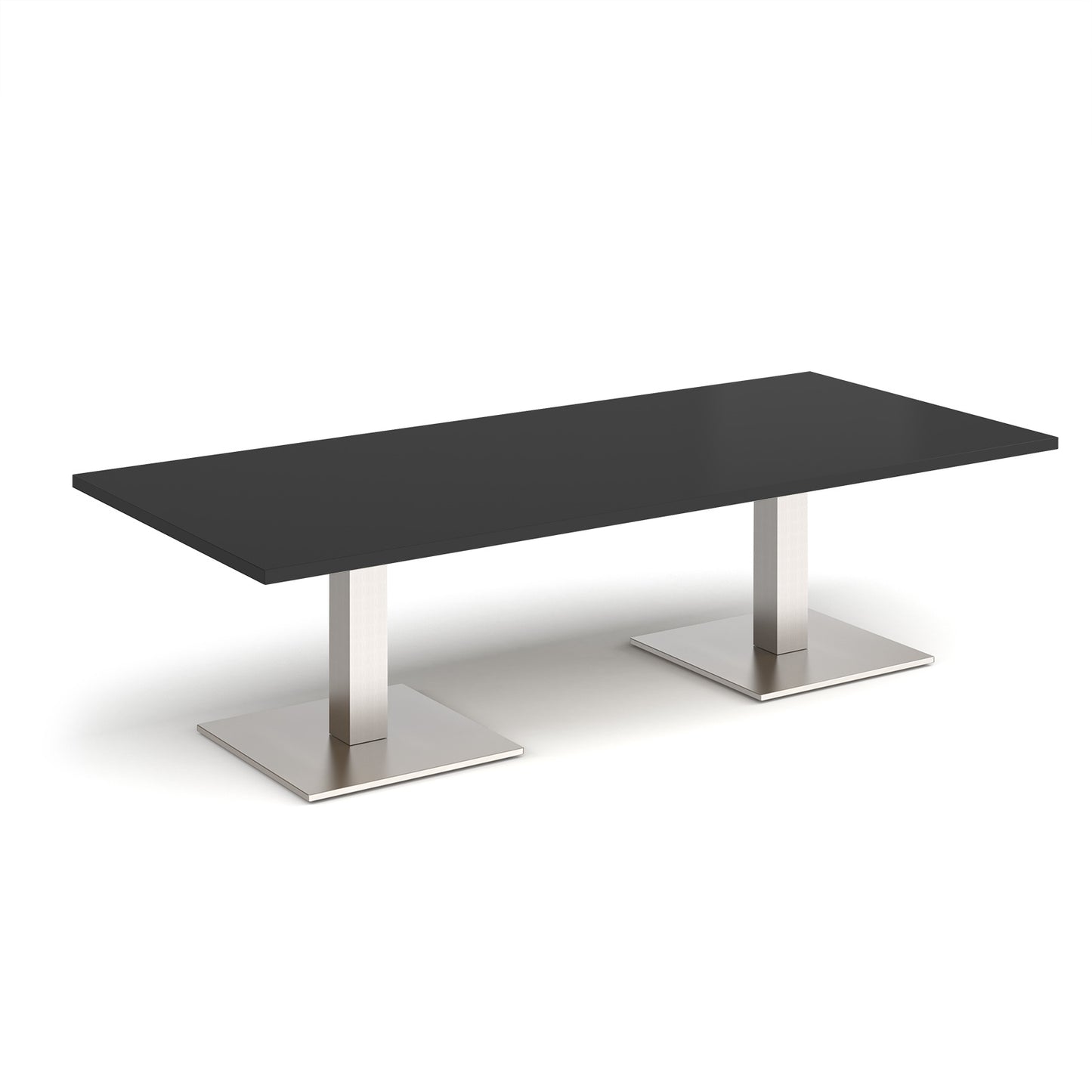Brescia rectangular coffee table with square bases - BCR1800-BS-BK