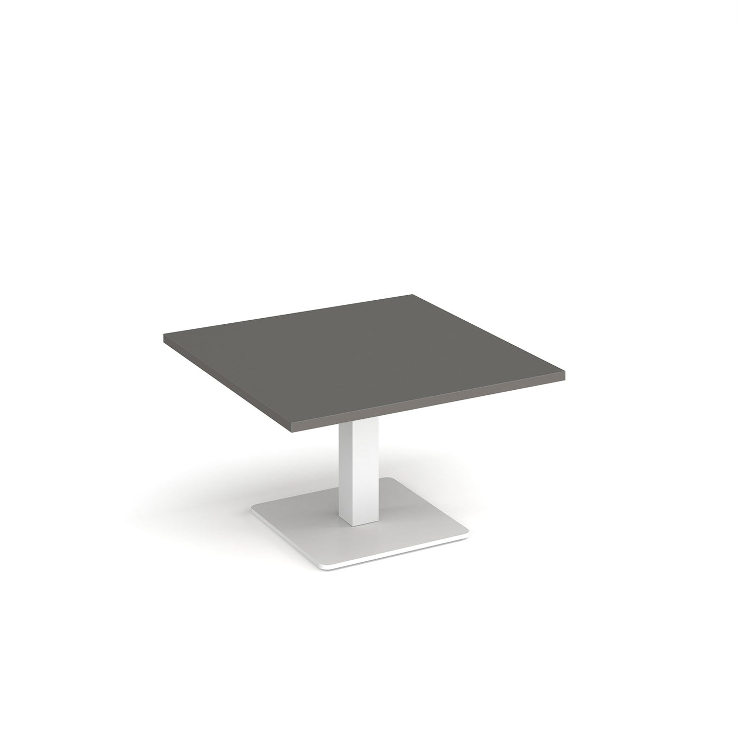 Brescia square coffee table with flat square base - BCS800-WH-OG