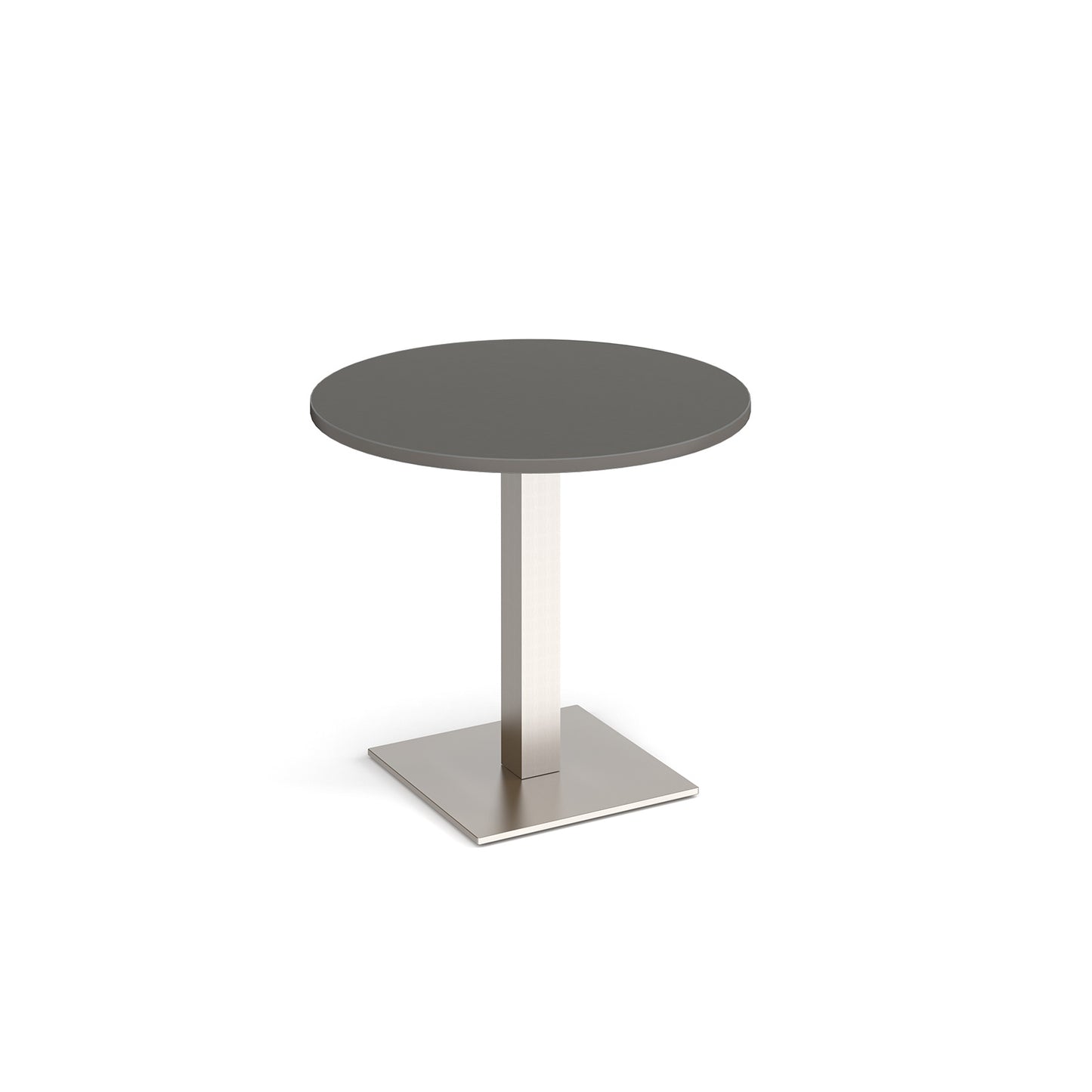 Brescia circular dining table with flat square base - BDC800-BS-OG