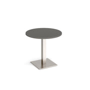 Brescia circular dining table with flat square base
