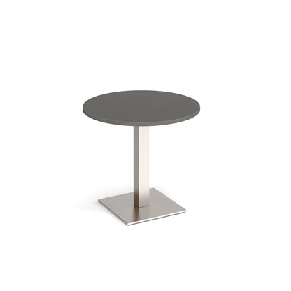 Brescia circular dining table with flat square base - BDC800-BS-OG