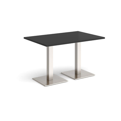 Brescia rectangular dining table with square bases - BDR1200-BS-BK