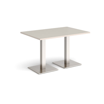 Brescia rectangular dining table with square bases - BDR1200-BS-LG